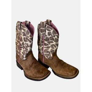 Ariat Kids Brown and Pink Boots